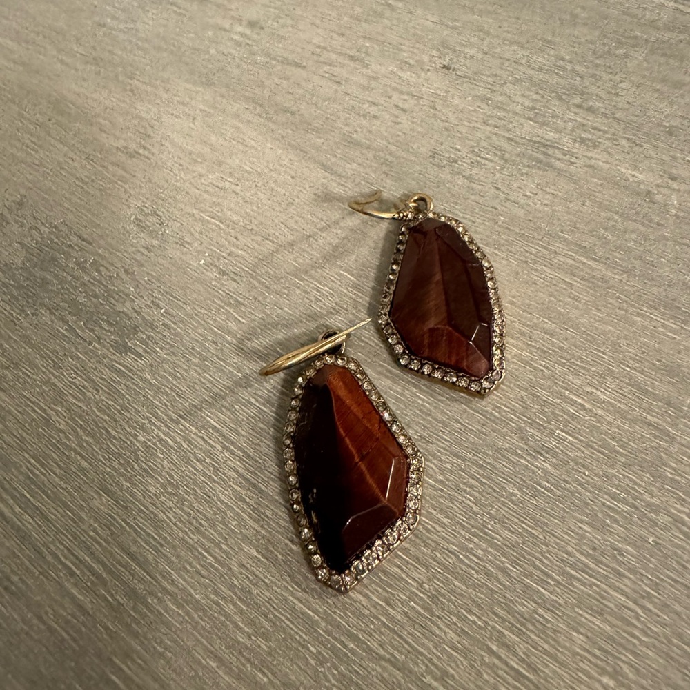 Chloe and Isabel Red/Brown Earrings
